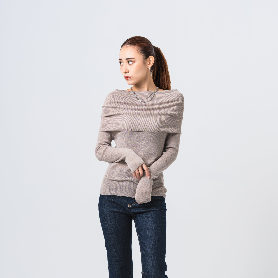 エレガントオフショルトップス