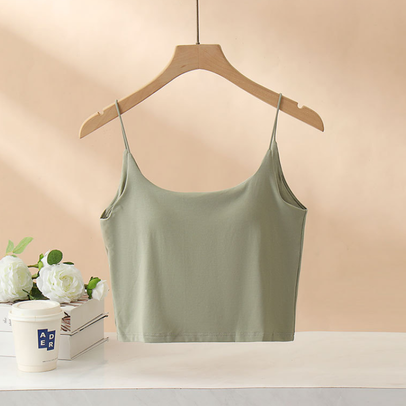 バックワイドオープンカップ付きキャミソール