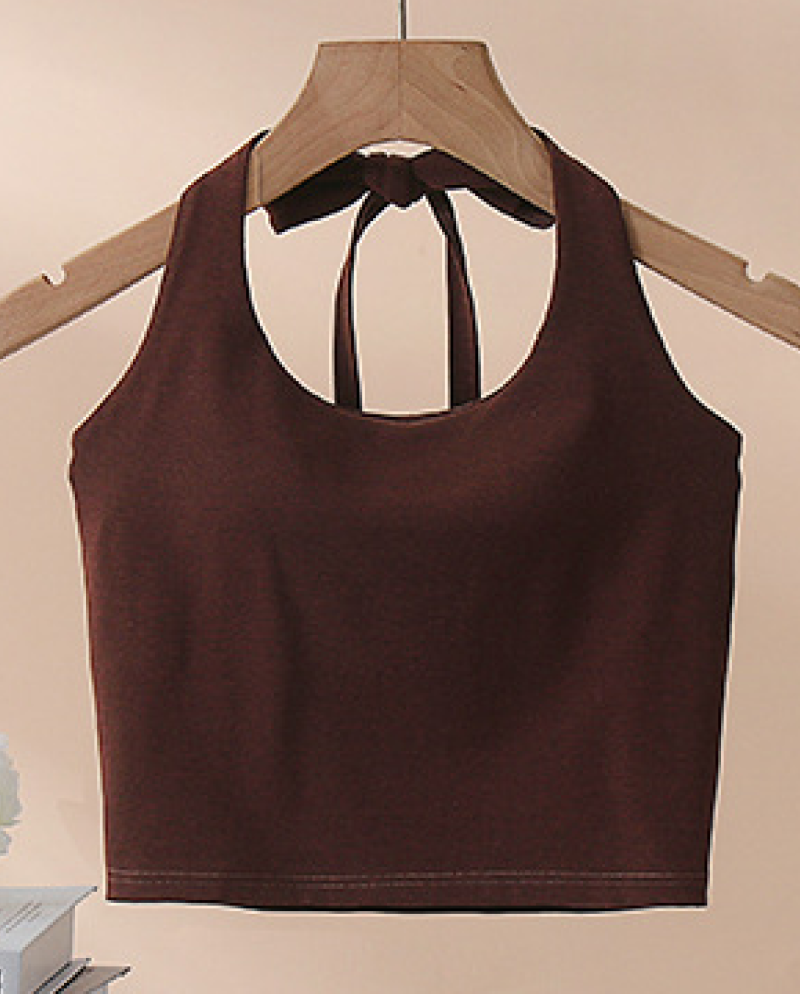 ホルターネックカップ付きトップ