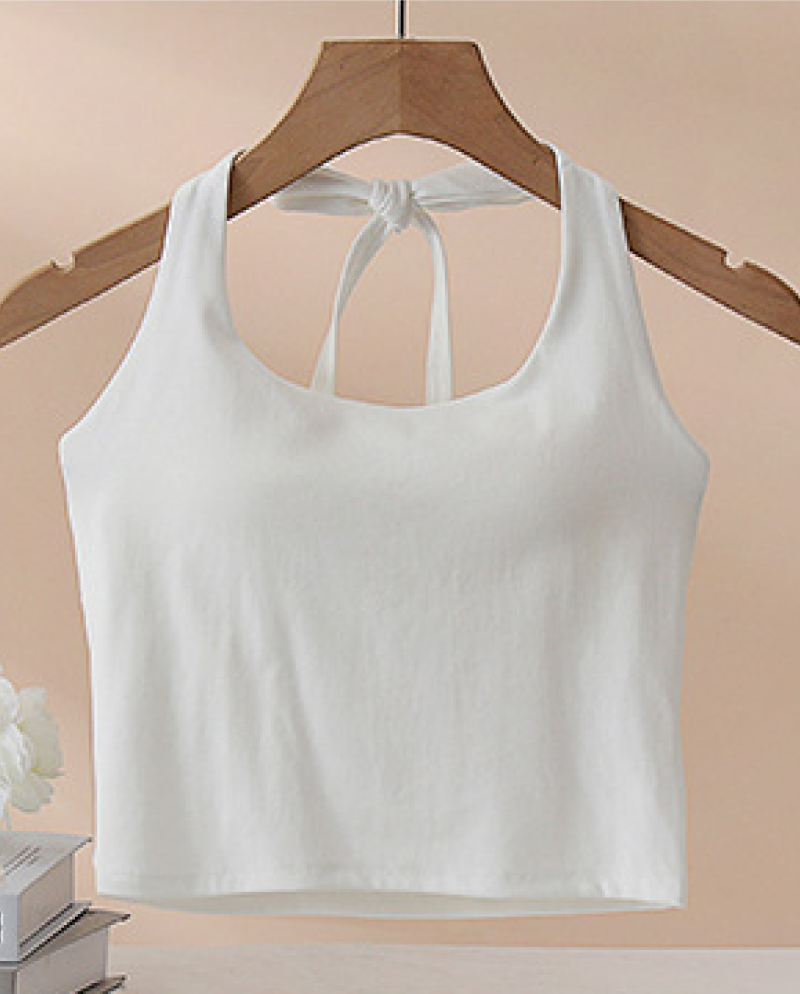 ホルターネックカップ付きトップ