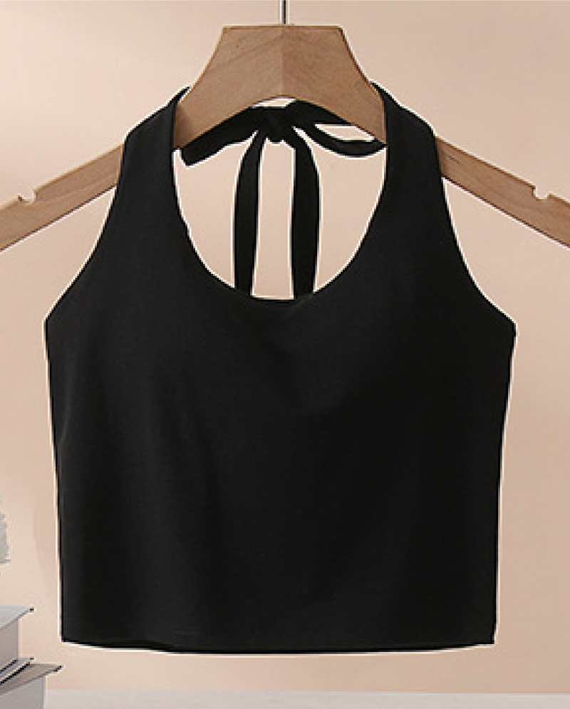 ホルターネックカップ付きトップ