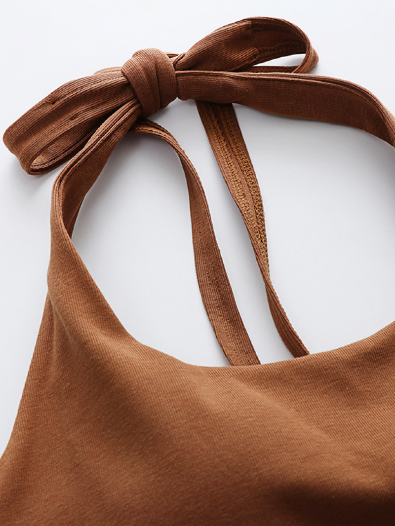 ホルターネックカップ付きトップ