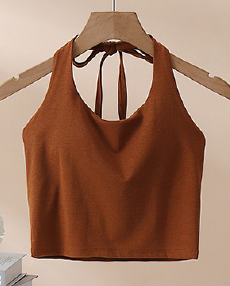 ホルターネックカップ付きトップ