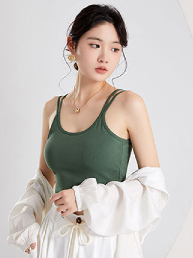 バッククロスカップ付きキャミ