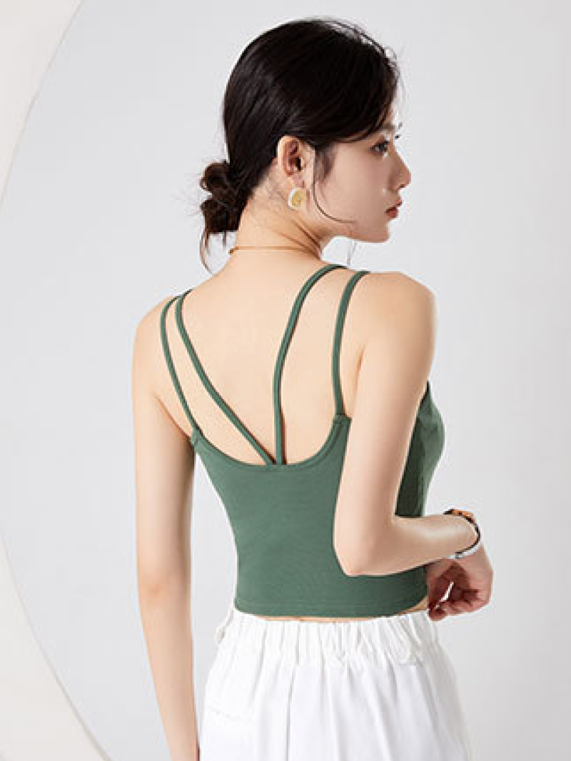 バッククロスカップ付きキャミ