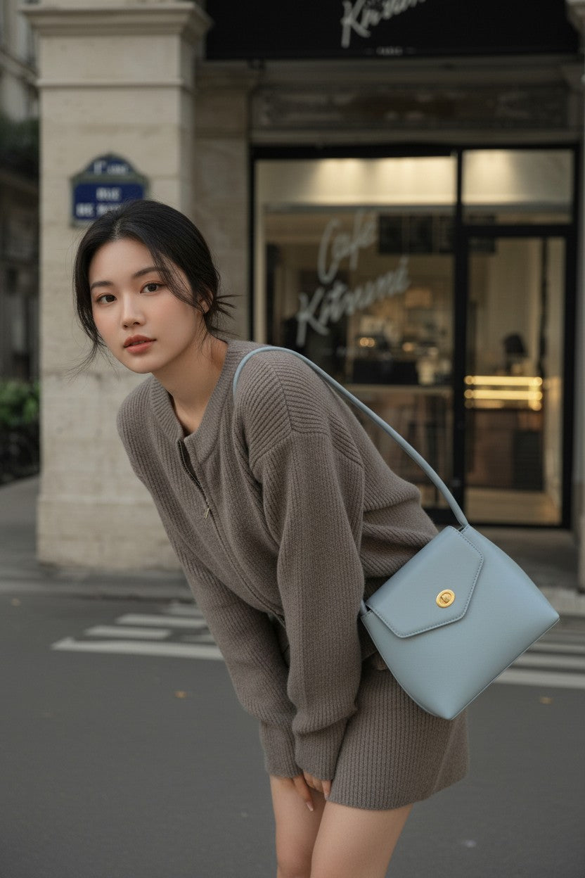 クラシックジップニット&スカ―トセット