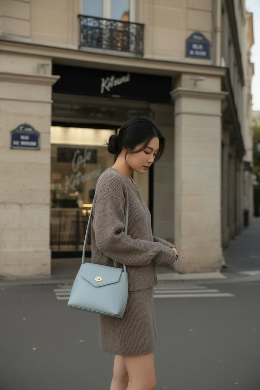 クラシックジップニット&スカ―トセット