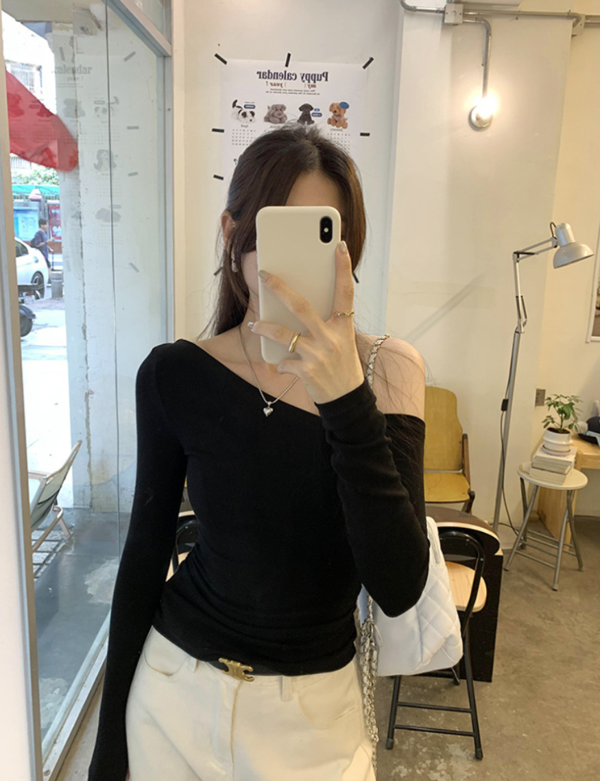 ［ CALEN × BLACKOUT ］ワンショルダータイトトップス ‐ Bellissima