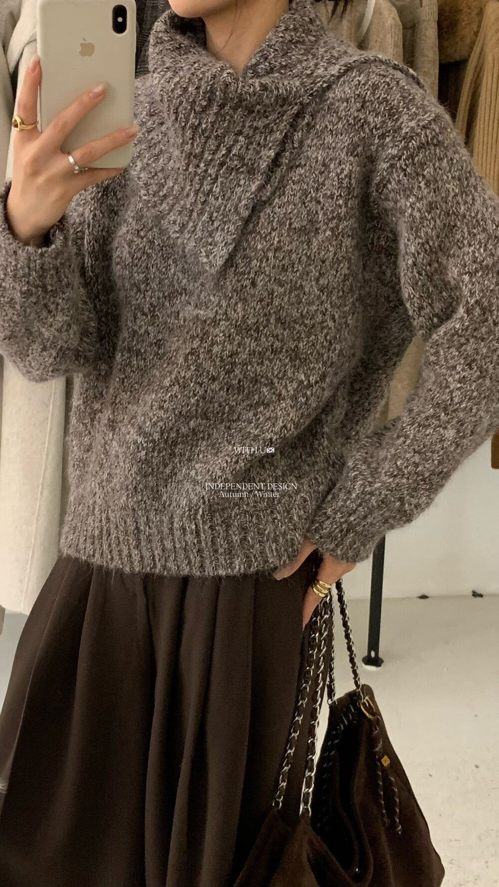 Set fair対象 | 27日(金)0:00～【即納】ミックスヤーン ボリュームスリーブニット