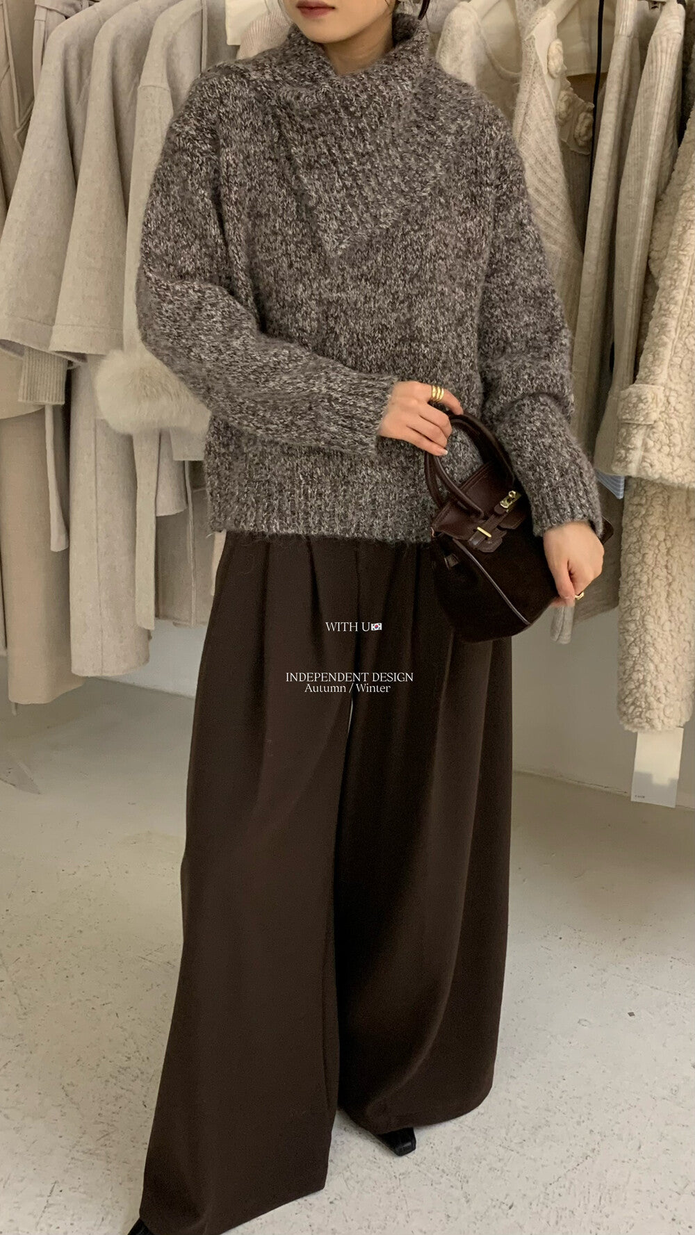 Set fair対象 | 27日(金)0:00～【即納】ミックスヤーン ボリュームスリーブニット