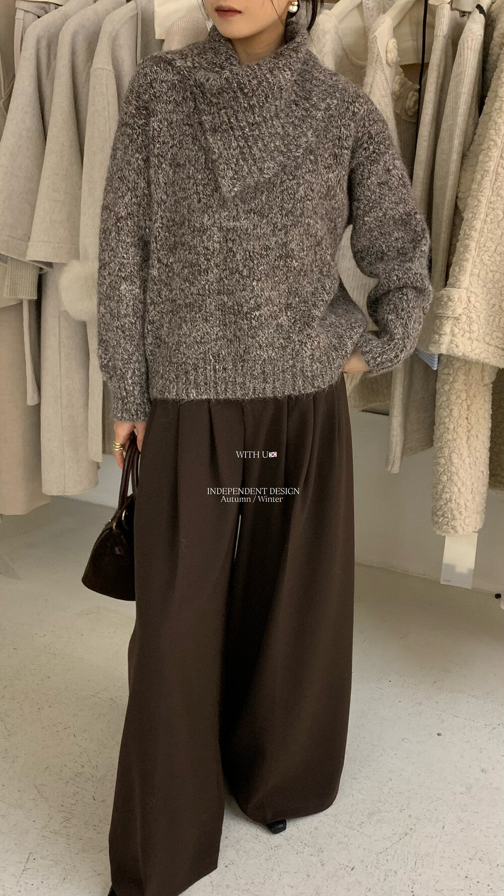 Set fair対象 | 27日(金)0:00～【即納】ミックスヤーン ボリュームスリーブニット