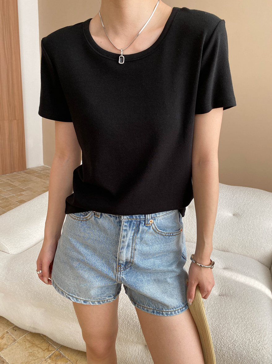 クルーネックベーシックT