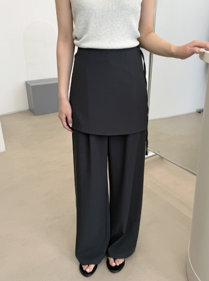 ラップデザインワイドパンツ