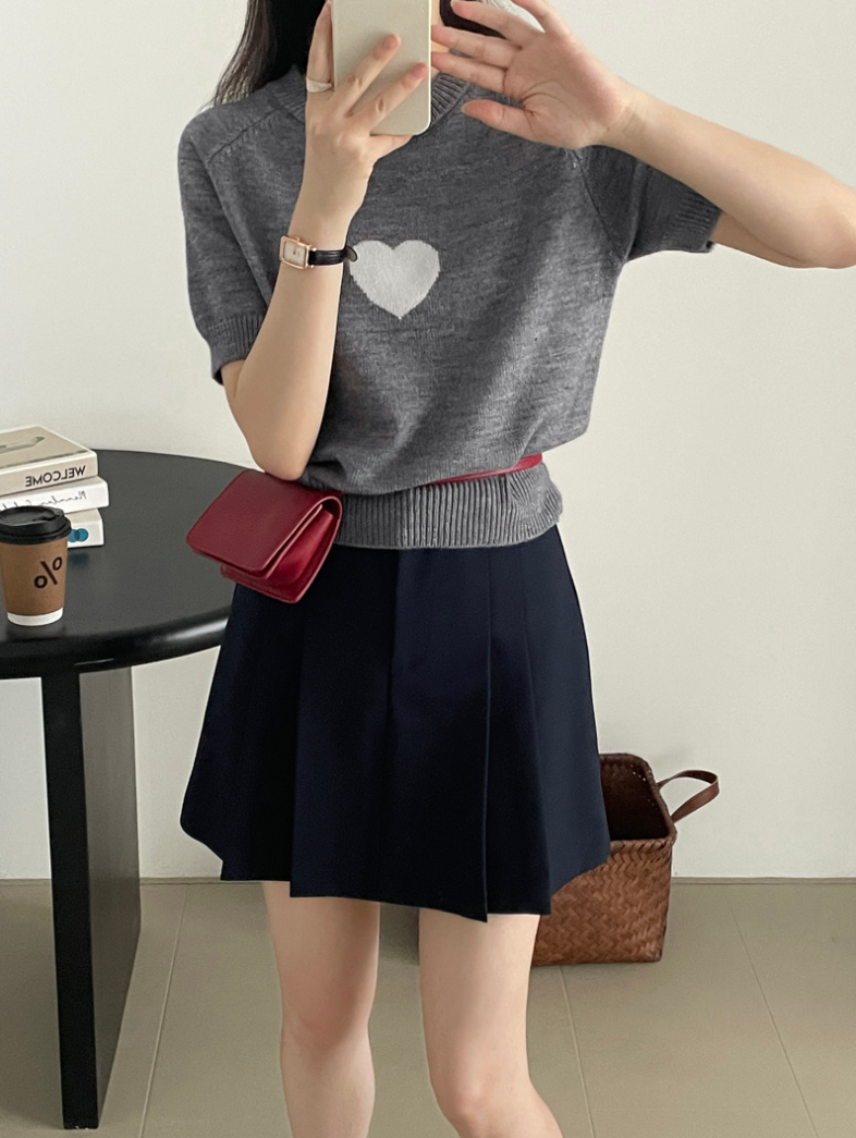 ハイウエストプリーツミニスカート