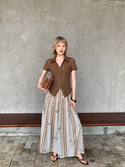 クロシェレース 半袖シャツ