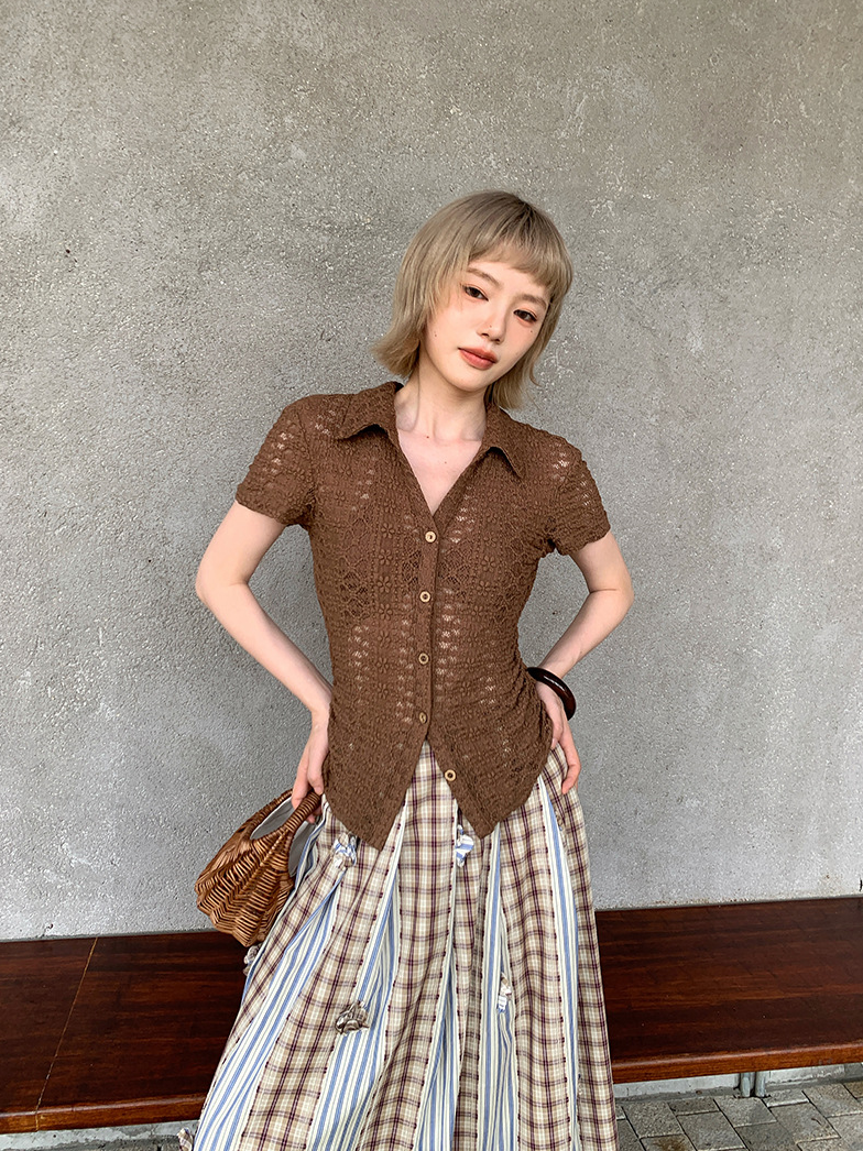 クロシェレース 半袖シャツ