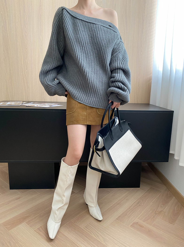 フェイクスエードAラインミニスカート