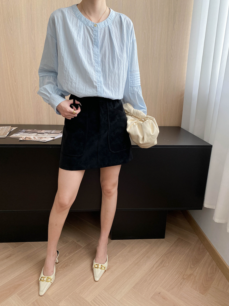 フェイクスエードAラインミニスカート