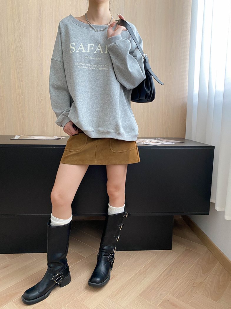 フェイクスエードAラインミニスカート