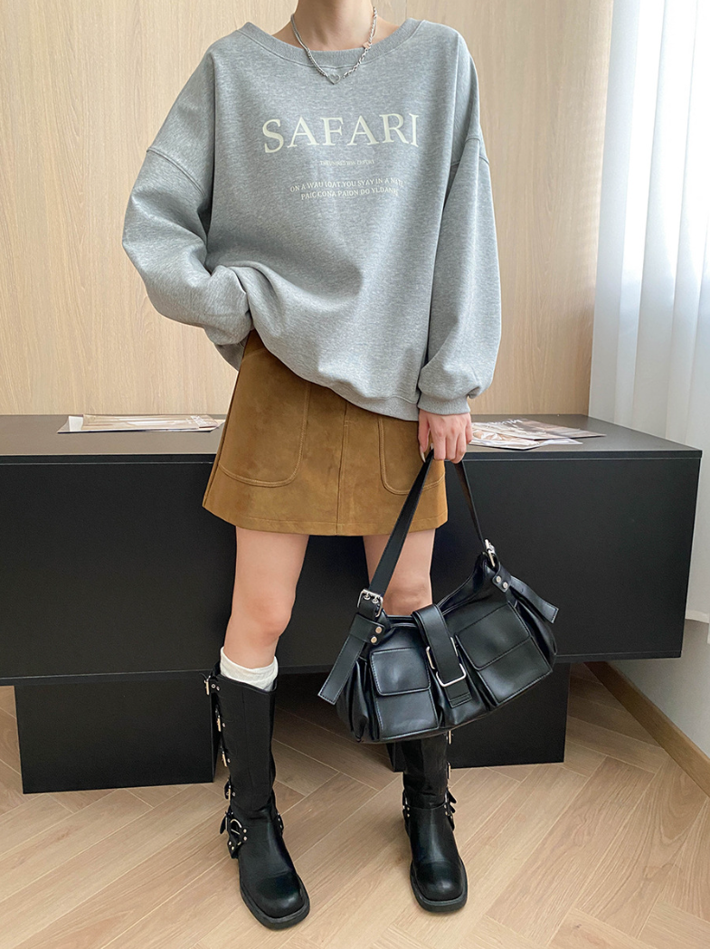 フェイクスエードAラインミニスカート