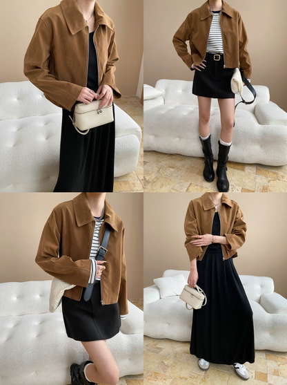 [ Influencer Recommend ]フェイクスエードショートジャケット