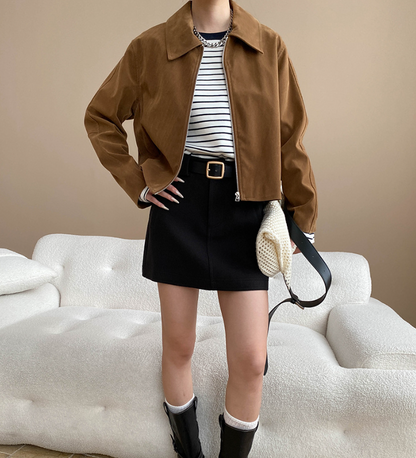 [ Influencer Recommend ]フェイクスエードショートジャケット