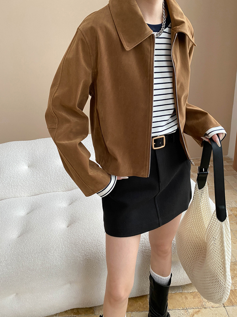 [ Influencer Recommend ]フェイクスエードショートジャケット