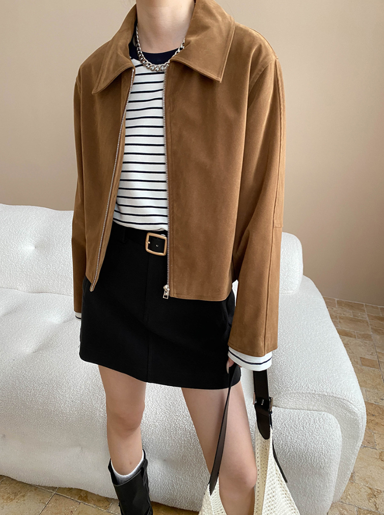 [ Influencer Recommend ]フェイクスエードショートジャケット