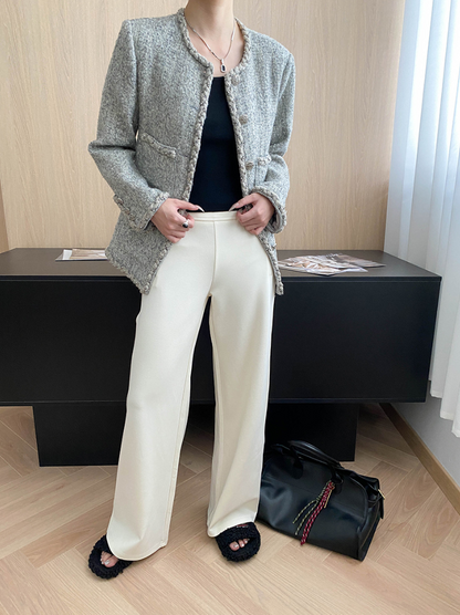 ツイードノーカラージャケット