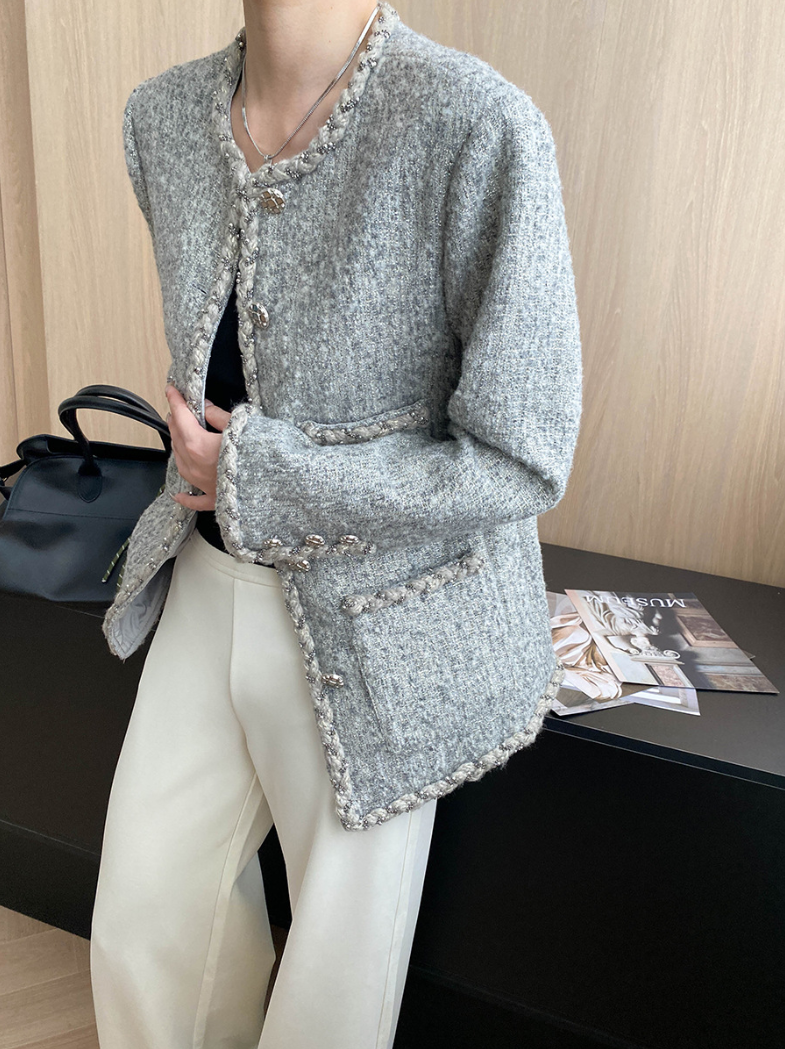 ツイードノーカラージャケット