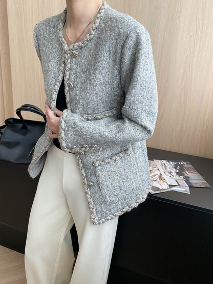 ツイードノーカラージャケット