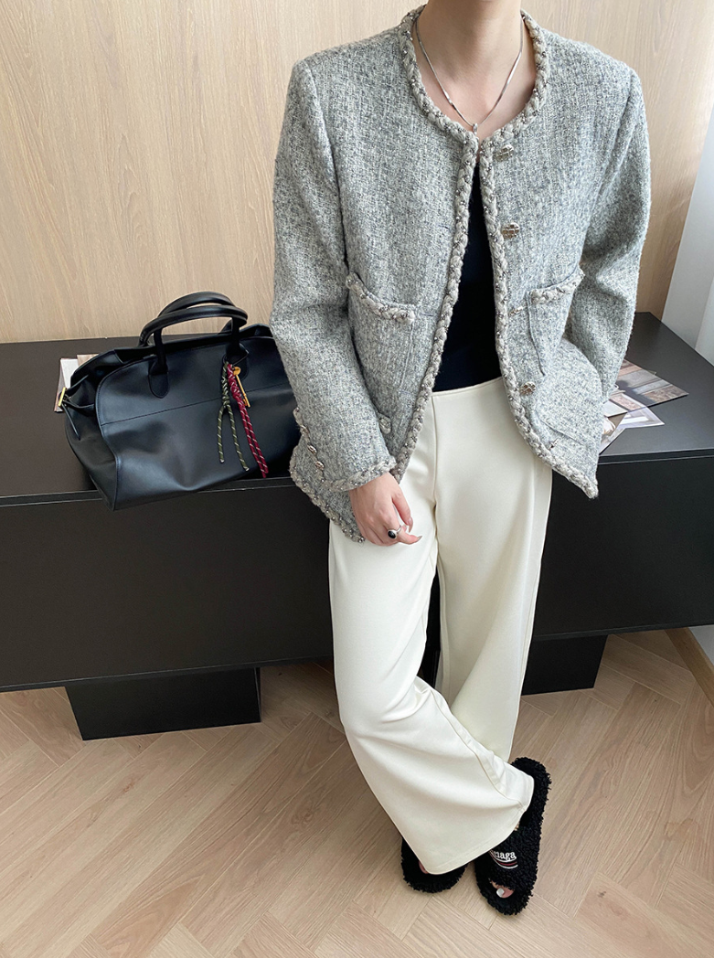 ツイードノーカラージャケット