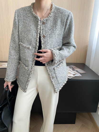 ツイードノーカラージャケット