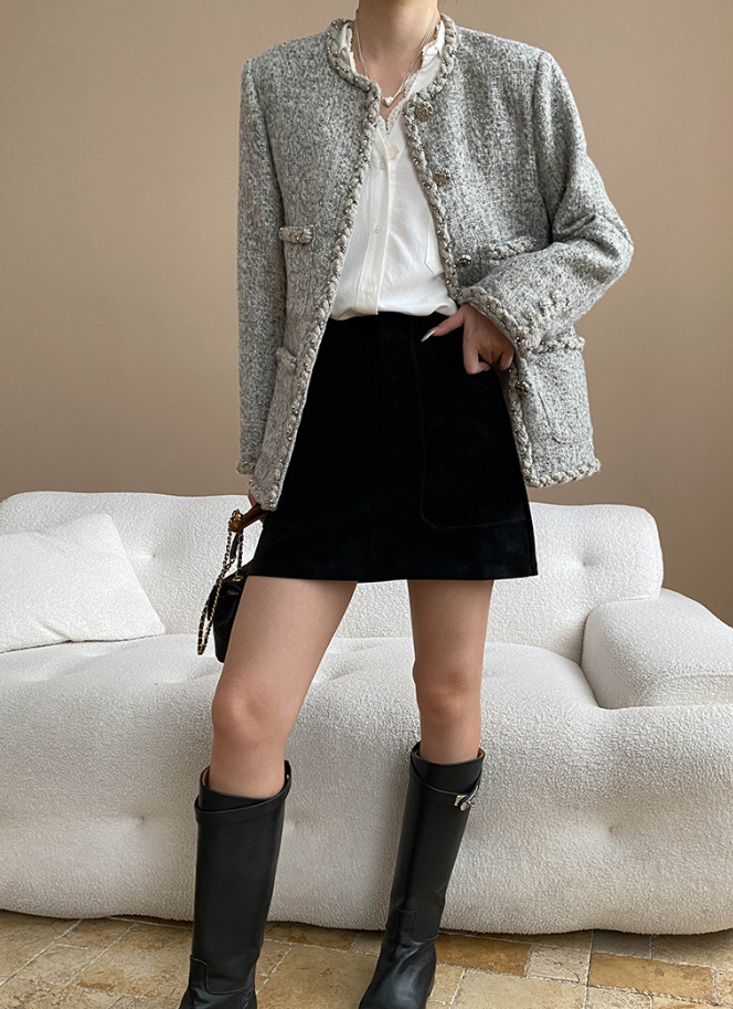 ツイードノーカラージャケット