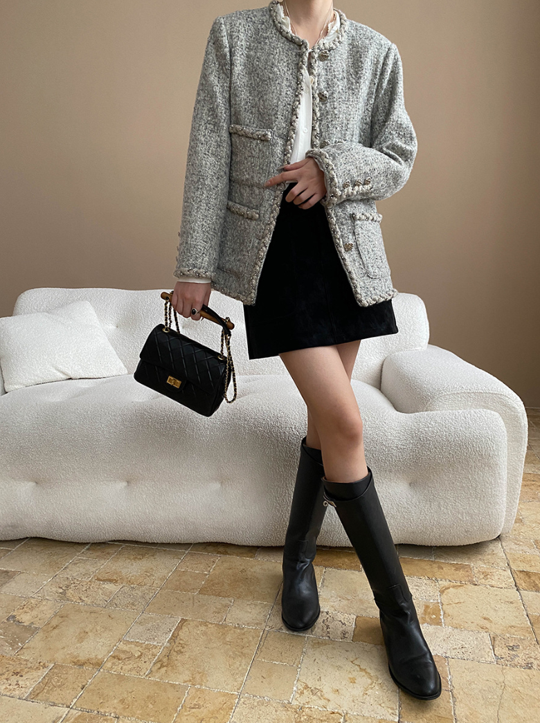 ツイードノーカラージャケット