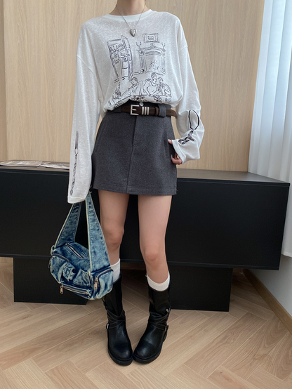 ハイウエストミニスカート