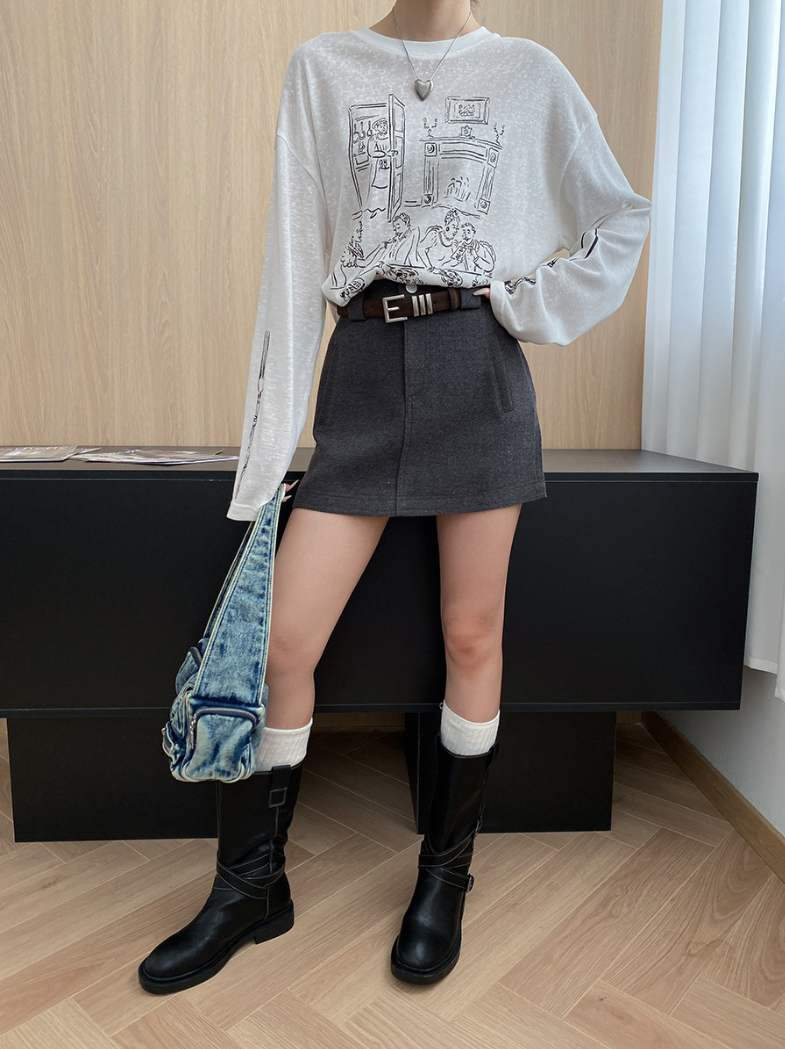 ハイウエストミニスカート