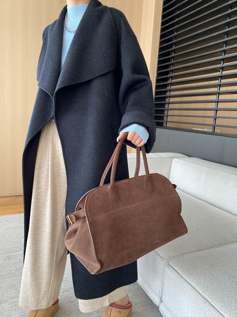 ウールブレンドオーバーサイズロングコート