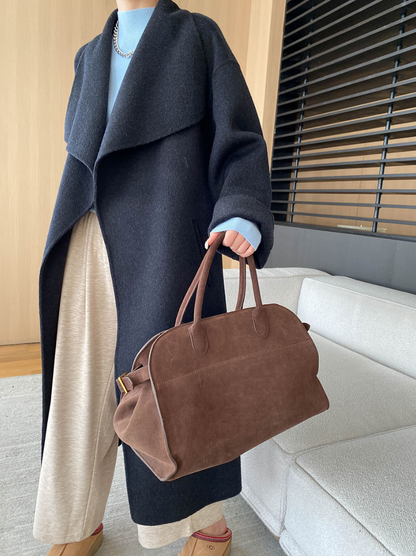 ウールブレンドオーバーサイズロングコート