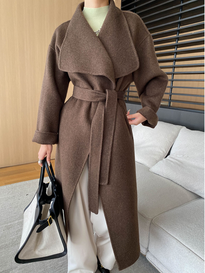 ウールブレンドオーバーサイズロングコート