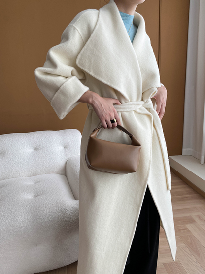 ウールブレンドオーバーサイズロングコート