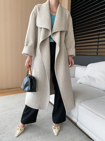 ウールブレンドオーバーサイズロングコート