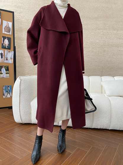 ウールブレンドオーバーサイズロングコート