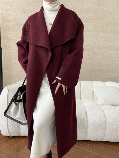 ウールブレンドオーバーサイズロングコート