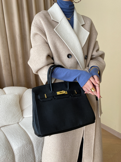 リバーシブルウールブレンドダブルブレストコート