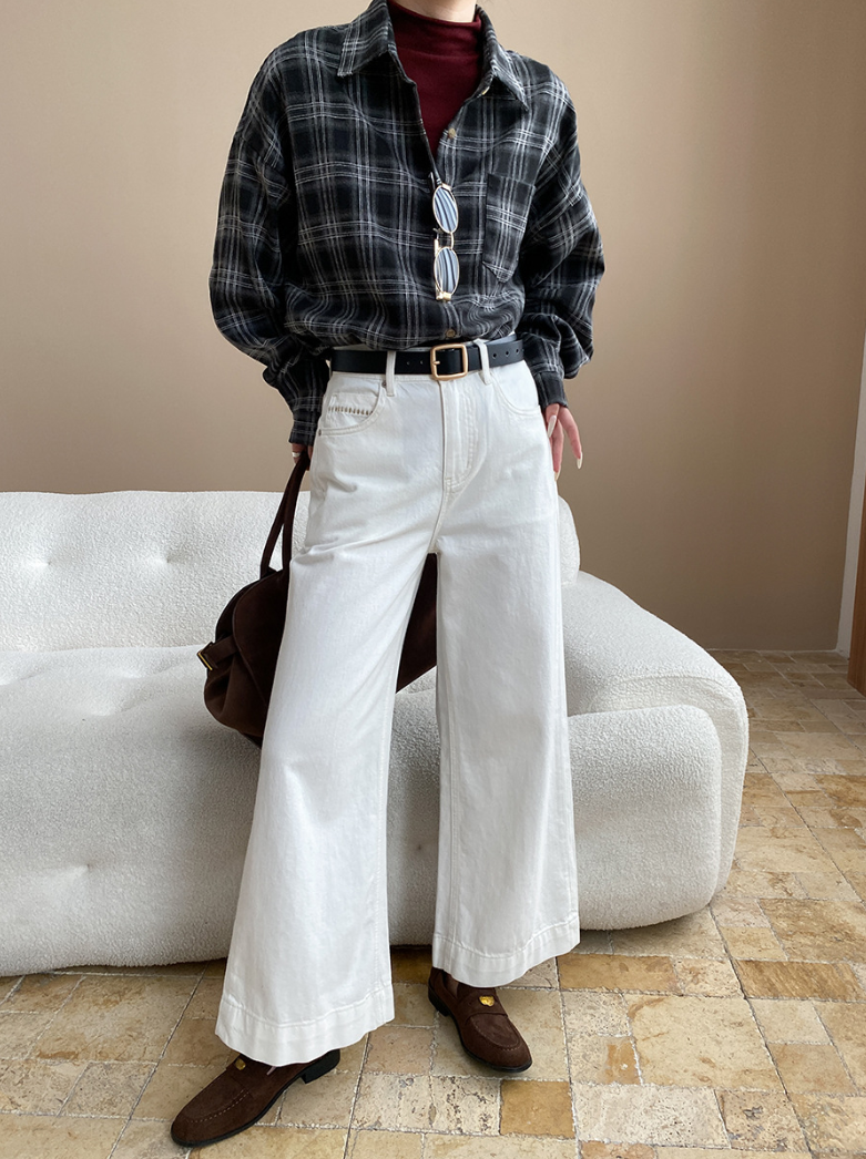 チェックオーバーサイズシャツ