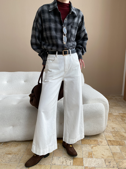 チェックオーバーサイズシャツ
