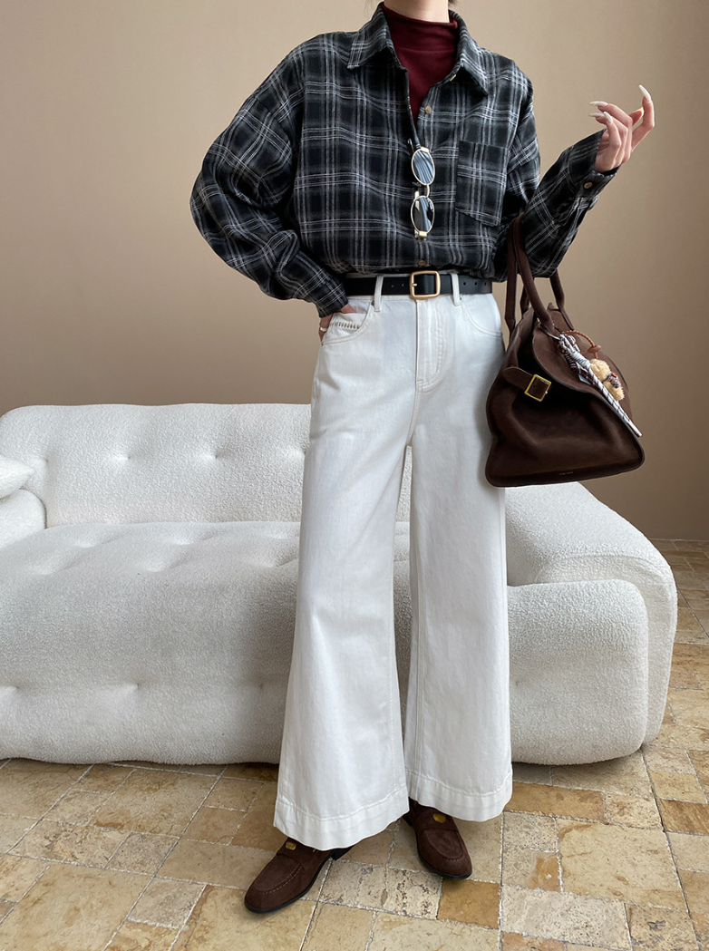 チェックオーバーサイズシャツ