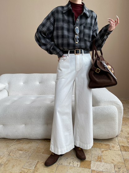 チェックオーバーサイズシャツ
