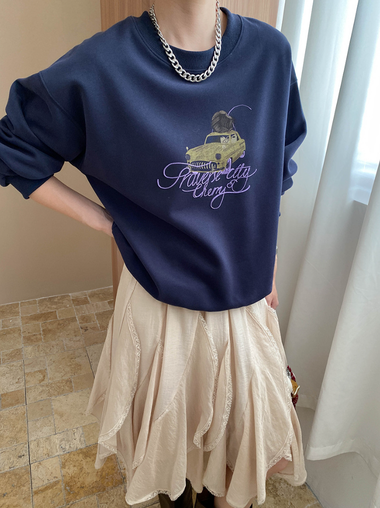 ヴィンテージ刺繍スウェットプルオーバー